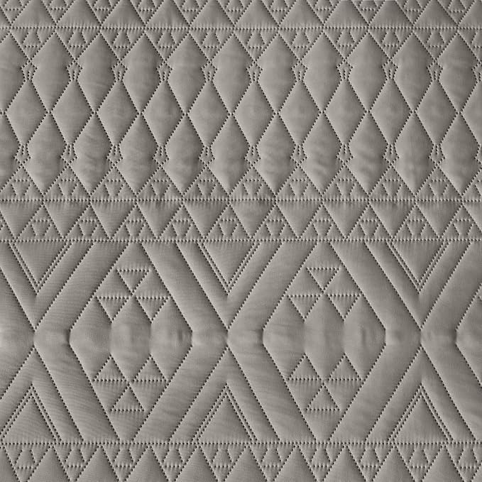 akkialla King/Cal King Size Quilt Bedding Set, Dark Grey Lightweight Microfiber - Image 8