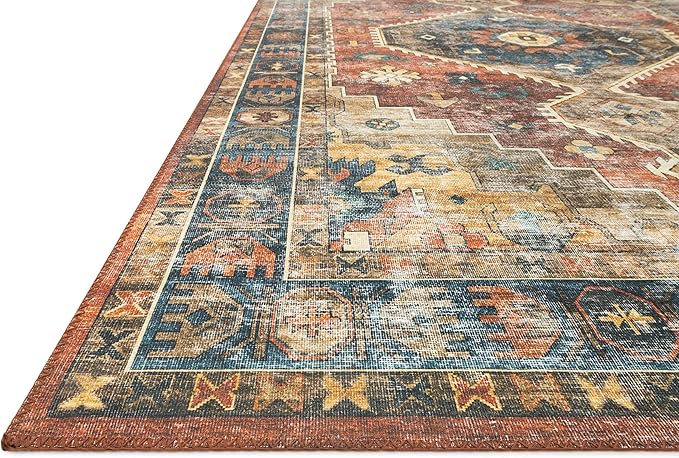 Loloi II Skye Collection SKY-07 Terracotta/Sky 2'-3" x 3'-9" Accent Rug