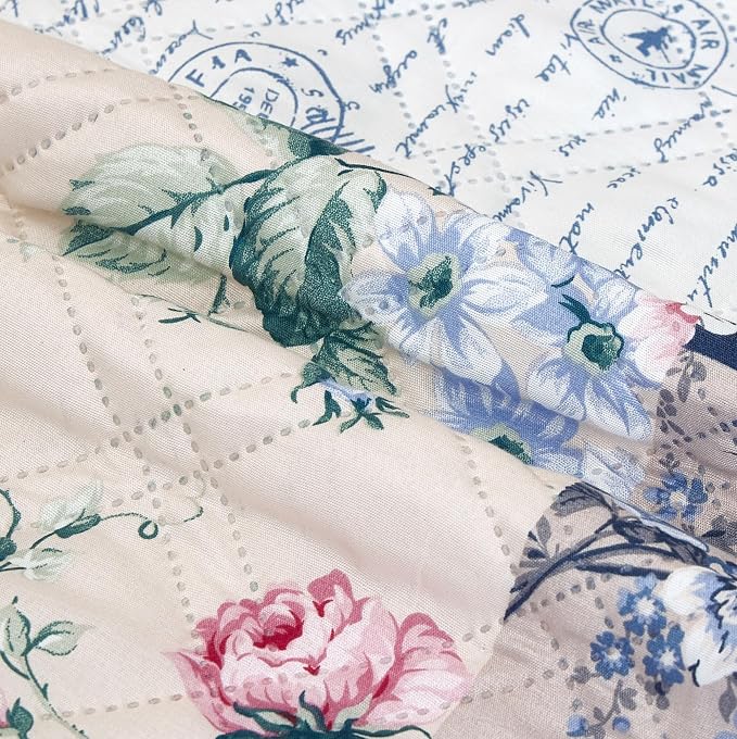 Brilliant Sunshine Vintage Indigo Roses Couch Armrest Cover, Armrest Organizer - Image 6