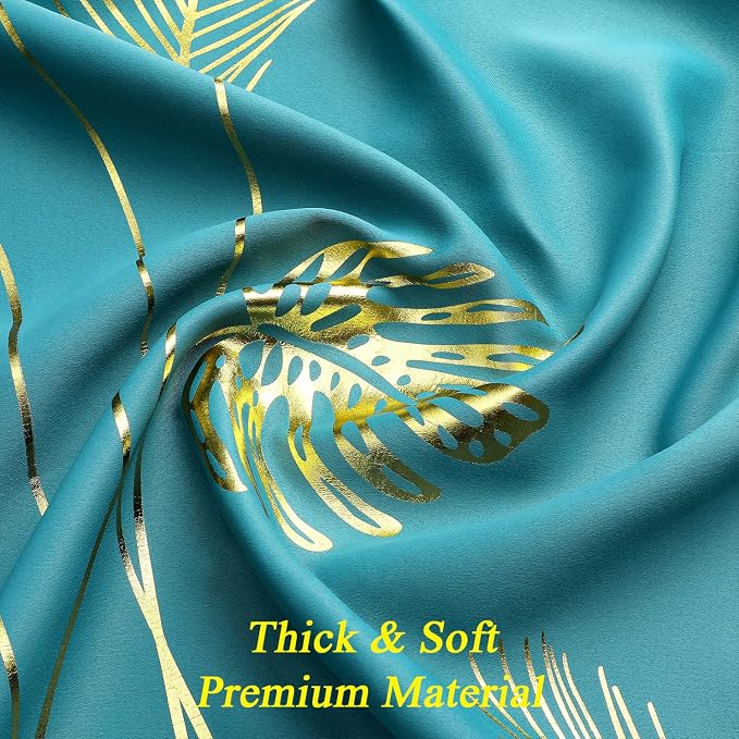 Teal Blackout Curtains 96 Inches Long, Grommet Curtains - Image 5