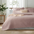 Bedsure King Size Quilt Bedspread, Thin Comforter, Dusty Rose Coverlet | by Unknown