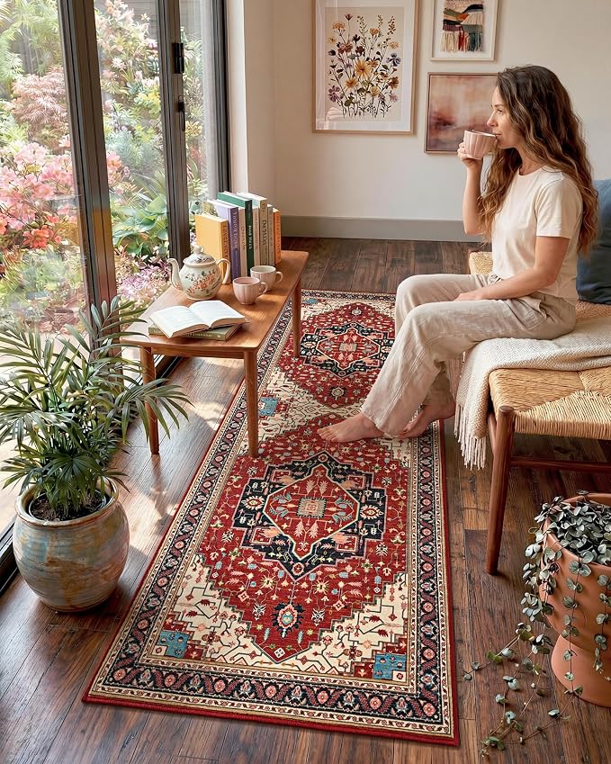 Macgace Washable Vintage Area Rug - Image 2