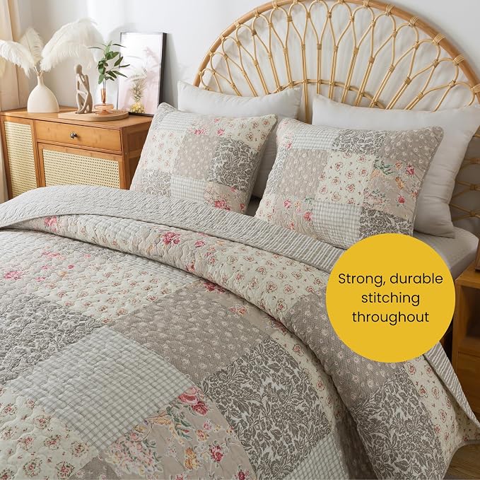 SLPR - Walk in the Cotswolds Patchwork Cotton Quilt Set, Twin - Image 4