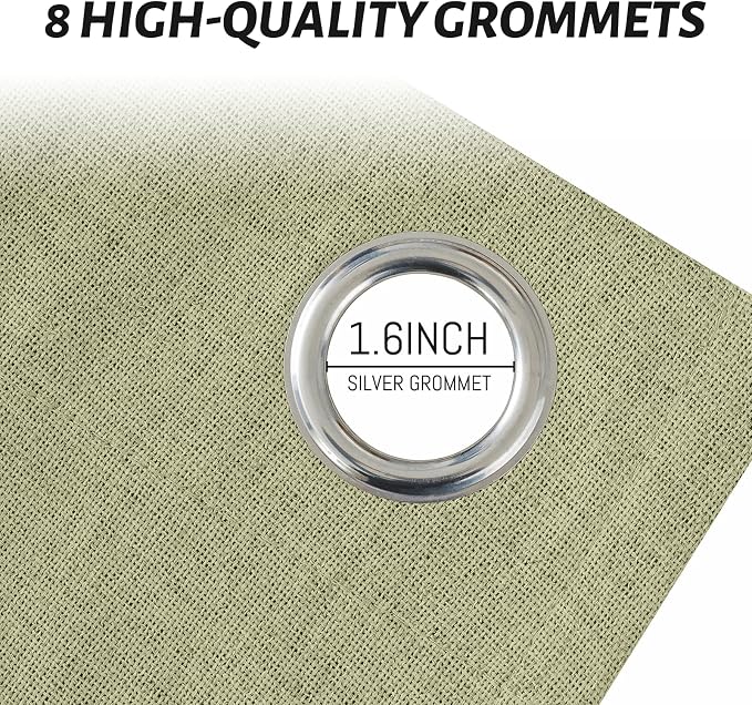Yakamok Sage Linen Textured Curtains 72 Inches Long - Image 4