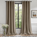 MIULEE Velvet Curtains Taupe 52 x 96 Inch Length Set of 2 | Grommet Drapes by MIULEE