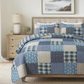 SLPR - Blue Symphony Cotton Quilt Set, Patchwork Bedding, Twin by SLPR
