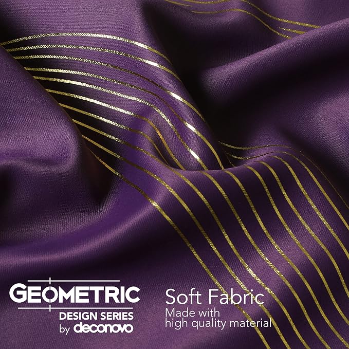 Deconovo Curtains for Living Room, Pattern Blackout Curtains 63 Inches Long | - Image 6