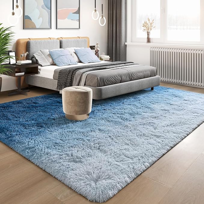 Fluffy Large Rugs for Living Room, 8x10 Area Rugs for Bedroom, Modern Shag - Image 2