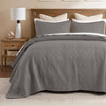 Madison Park King Quilt Bedding Set, Cottage-Inspired Damask, Classic Stitch by MADISONPARK