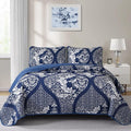 DJY Damask Queen Size Quilt Bedding Set, All Season by HOME