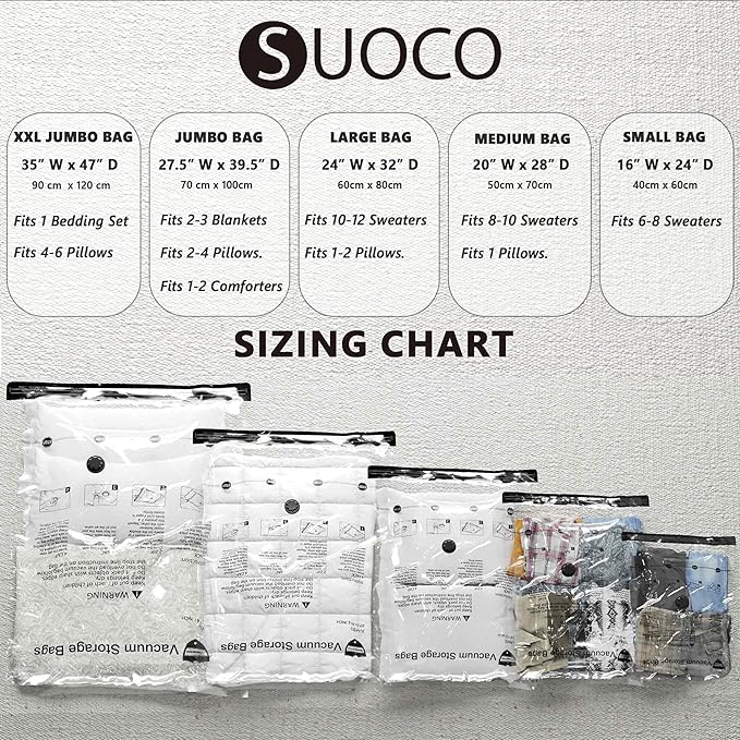 Vacuum Storage Bags, Compression Packing Space Saver Seal Bags - Image 3