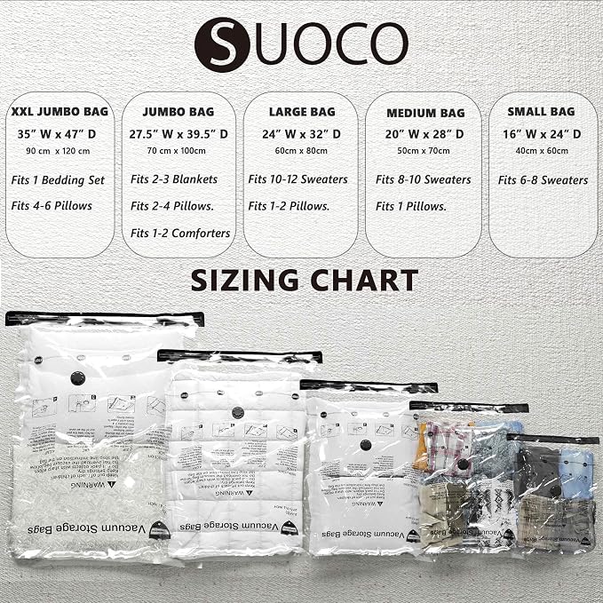 Vacuum Storage Bags, Compression Packing Space Saver Seal Bags - Image 3
