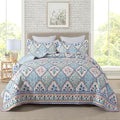 3-Piece Quilt Set Quilted Bedspread Reversible Quilted Bedding Set Garden Style by Travan