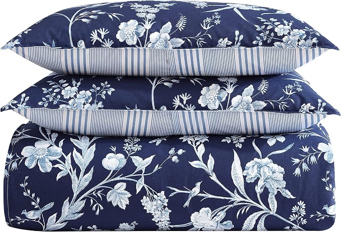 Laura Ashley- King Comforter Set, Cotton Reversible Bedding Set, Includes - Image 12