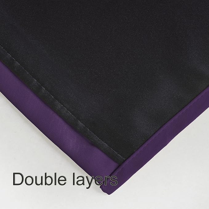 100% Blackout Purple Curtains - Image 4