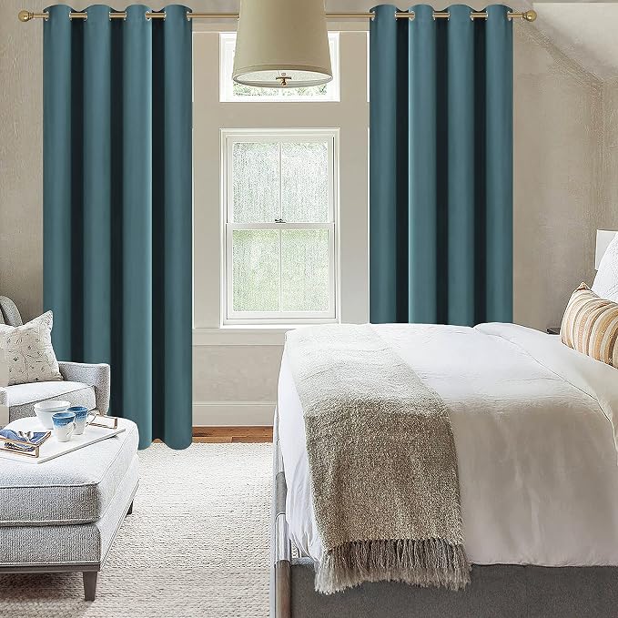 Diraysid Sea Teal Grommet Blackout Curtains - Image 4