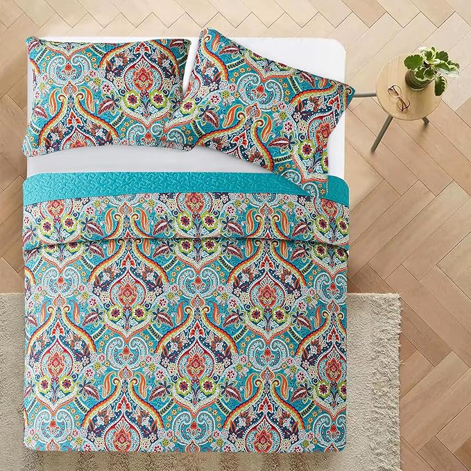 VAPUTAR Cotton Quilt Queen Bedding Set - Image 4