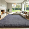 Grey Fluffy Large Area Rug 8x10, Soft Washable Shag Carpet | Cute plush fuzzy by KICHOWUA