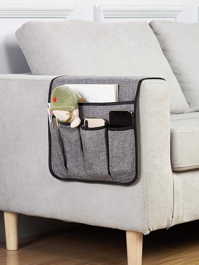 Sofa Armrest Organizer Non-Slip Arm Chair Hanging Caddy Remote Control Holder - Image 2