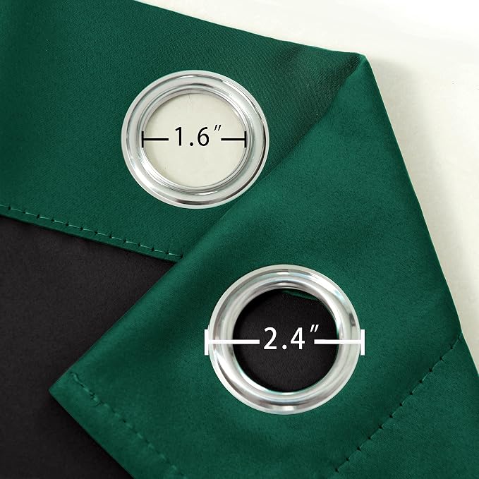 100% Blackout Dark Green Curtains - Image 6