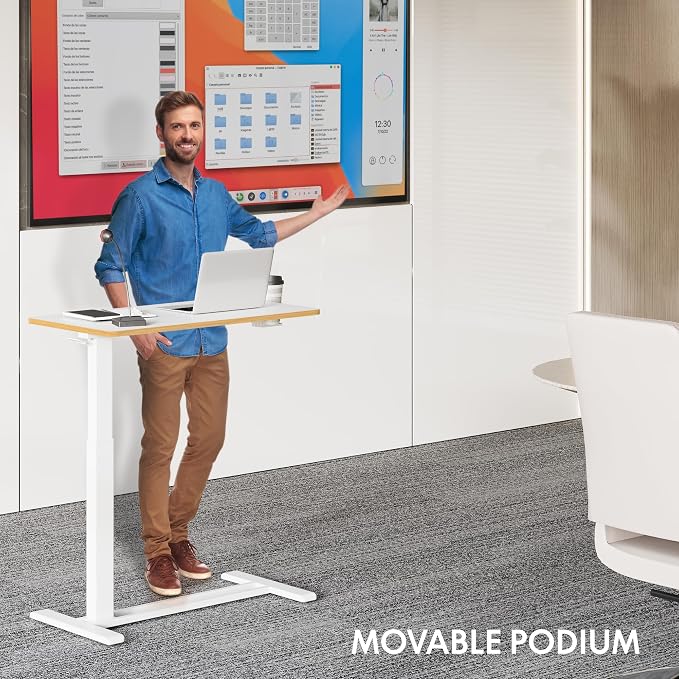 FLEXISPOT H7 32" Pneumatic Height-Adjustable Overbed Table - Image 2
