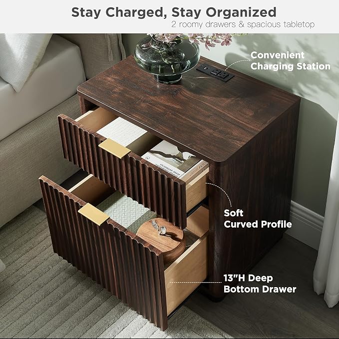 T4TREAM 23'' Fluted Nightstand - Image 4