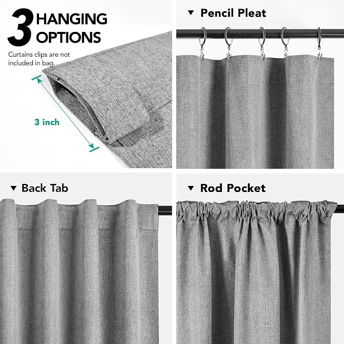 Deconovo 100% Blackout Curtains - Image 4