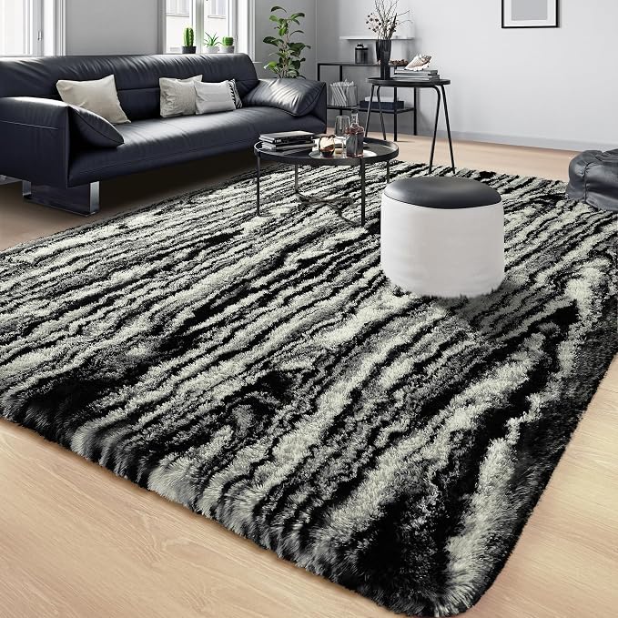 Soft Fluffy Rugs for Bedroom, 4x6 Area Rug for Living Room, Modern Shaggy Room - Image 8