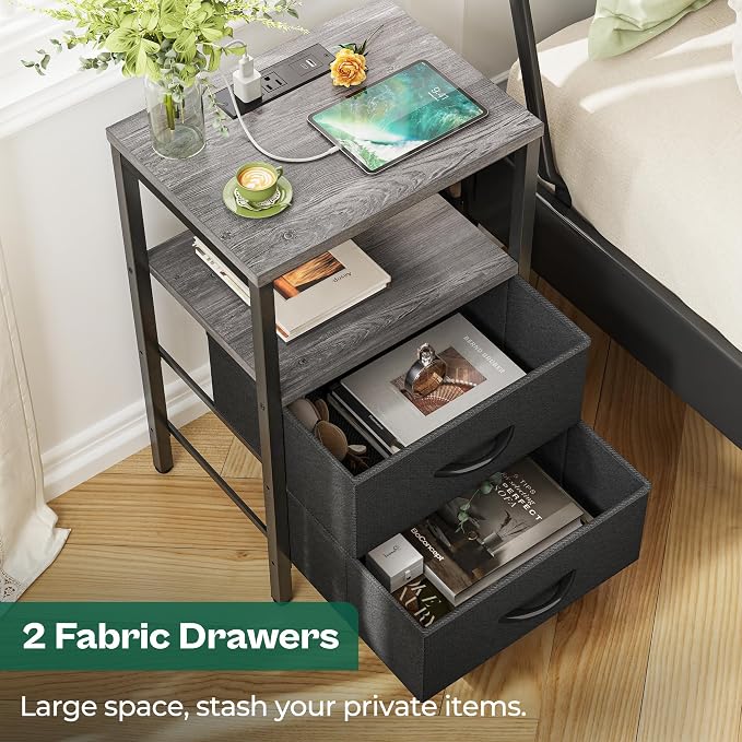 Huuger Nightstands Set of 2, End Tables - Image 5