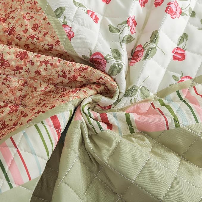 Etwel Lightweight Patchwork King Size Quilt Set - Image 9