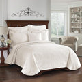 King Charles Modern Farmhouse Floral Matelasse Coverlet, 100% Cotton Breathable by Historic+Charleston+Collection