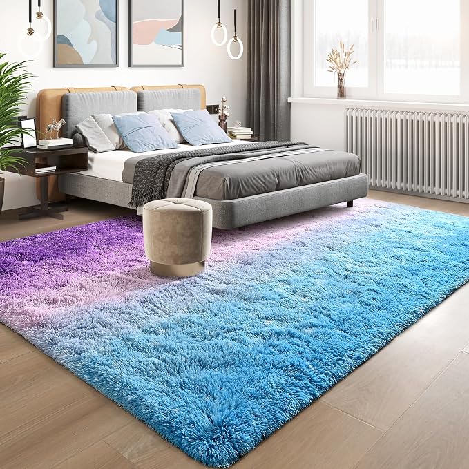 Fluffy Large Rugs for Living Room, Area Rug 6x9 Soft Carpet for Bedroom - Image 2