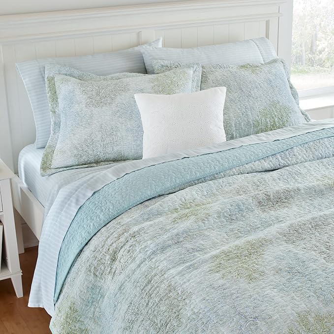 Laura Ashley - Twin Quilt Set, Reversible Cotton Bedding - Image 10