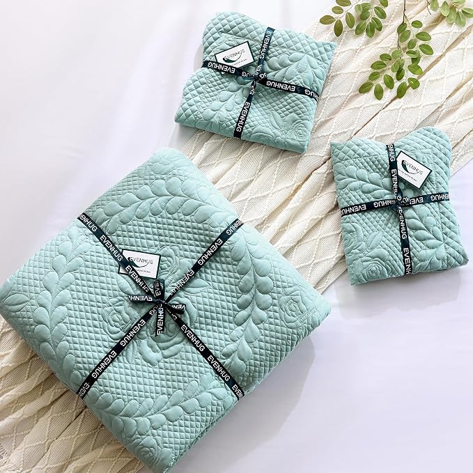 EVENHUG Oversized King Bedspreads California King Quilt Set - Image 7
