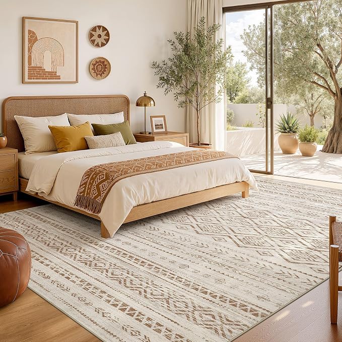 Nakagishi Area Rug Living Room Rugs: 5x7 Large Soft Machine Washable Boho - Image 6