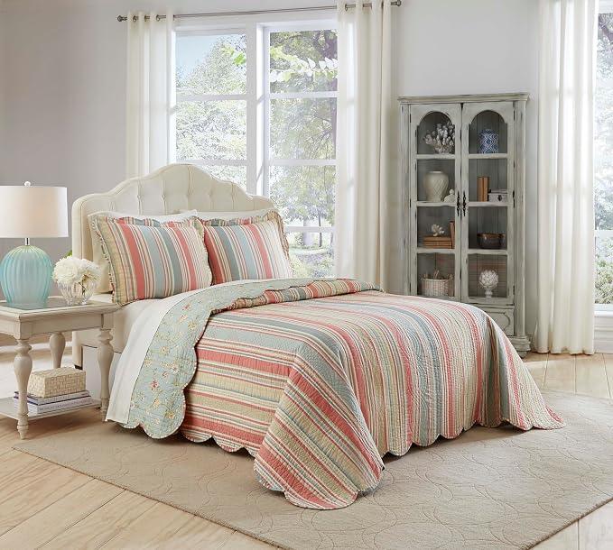 Waverly Garden Glitz 3-Piece Cotton Quilt Set – Full/Queen - - Image 2
