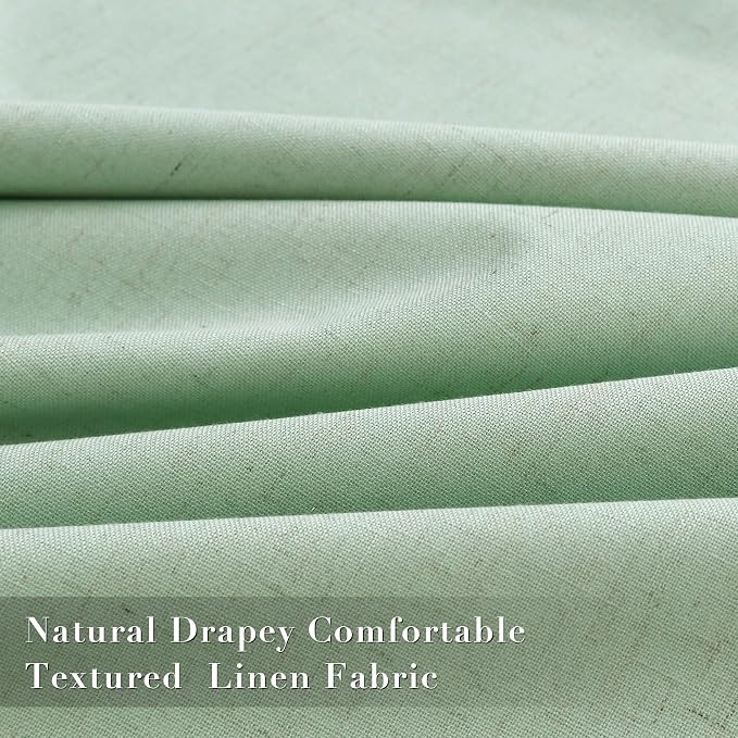 Joywell 100% Blackout Linen Curtains 84 Inch Long - Image 4