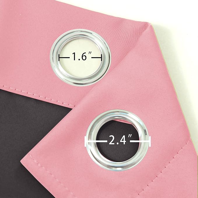 100% Blackout Pink Curtains - Image 6