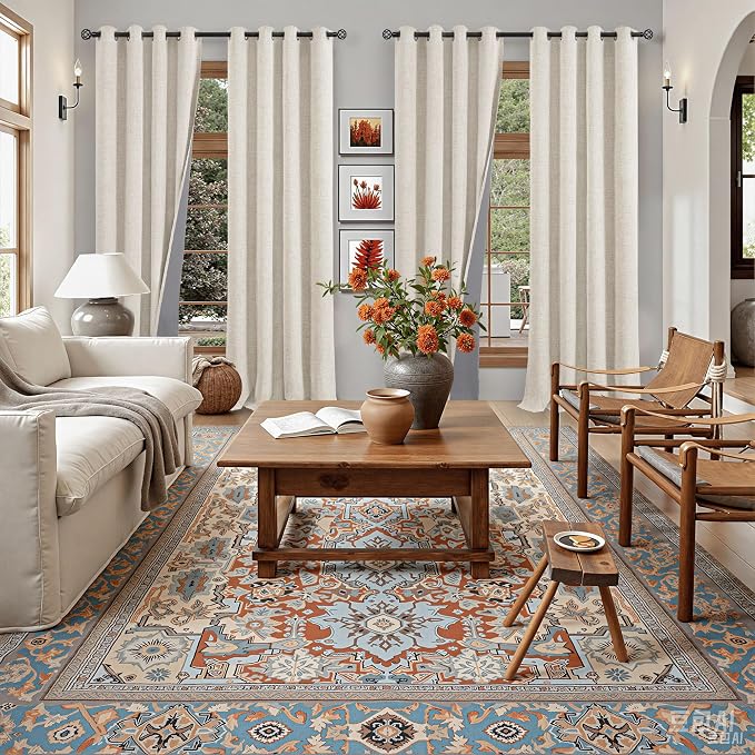YoungsTex Linen Blackout Curtains 96 Inches Long - Image 4