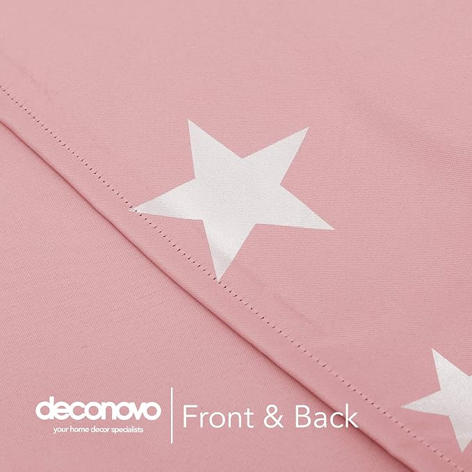 Deconovo Coral Pink Blackout Curtains 2 Panel Set - Image 8
