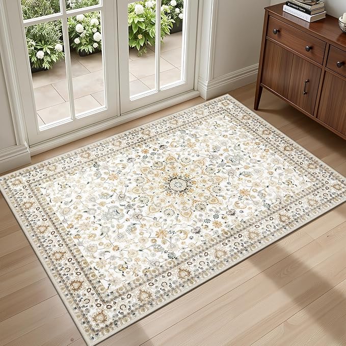 2x3 Area Rugs Living Room: Washable Vintage Rug by EXPEDIX