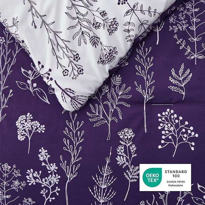Bedsure Dark Purple California King Comforter Set - Image 5