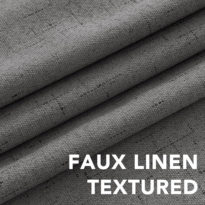 H.VERSAILTEX Linen Blackout Curtains 72 Inches Long 100% Absolutely Blackout - Image 4