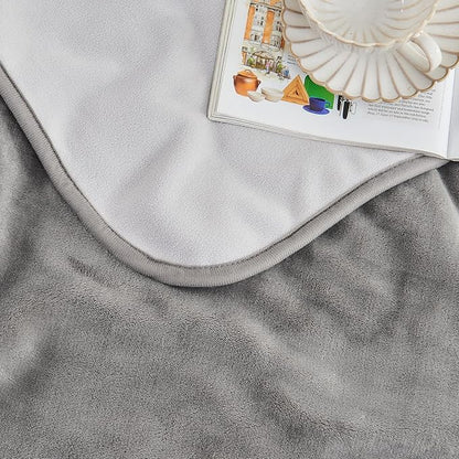 Waterproof Blanket 80"x90" for Adults, Reversible Waterproof Bed Cover for Dogs Cats Pets, Soft Leakproof Blanket for Bed Couch Sofa Furniture Protector, Grey/Light Grey