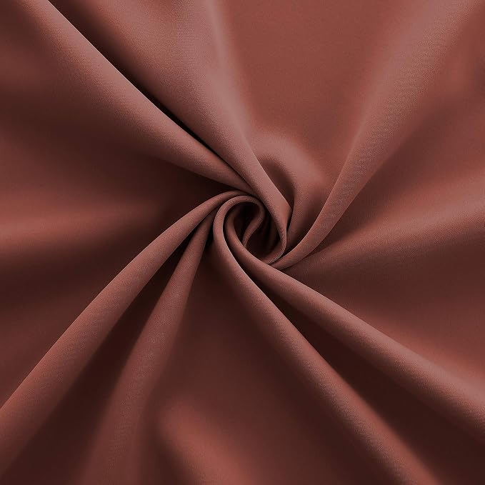 Rusty Orange Boho Curtains for Bedroom 2 Panels Set Light Blocking Winter - Image 7