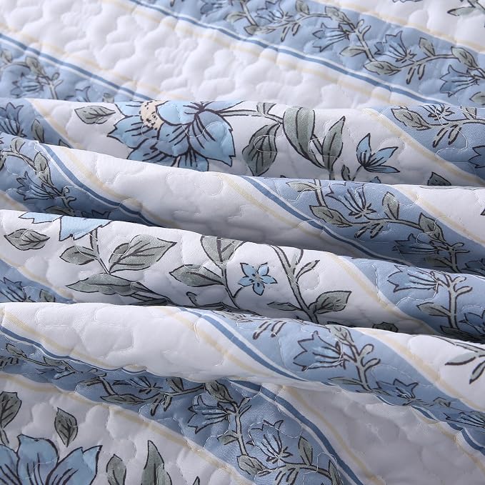 DURLENGEN Quilt Set King Size 3Pcs, Soft Microfiber Lightweight Bedspread - Image 7