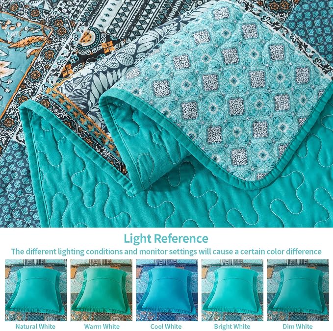VAPUTAR Cotton Quilt Twin Size Bedding Set, 2 Pieces Twin Quilt Bedding Set | - Image 4