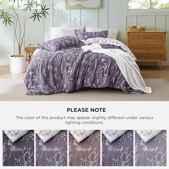 Bedsure Grayish Purple Twin/Twin XL Comforter Set - Image 8