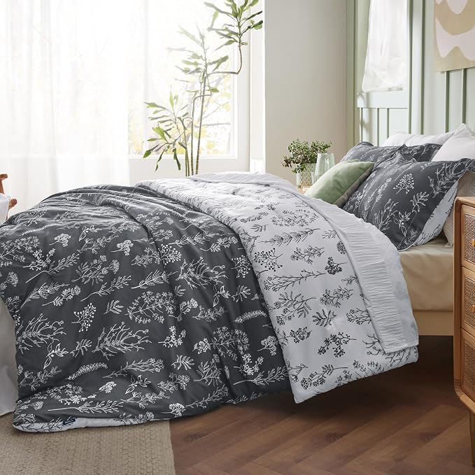 Bedsure Charcoal Twin/Twin XL Comforter Set - Image 4