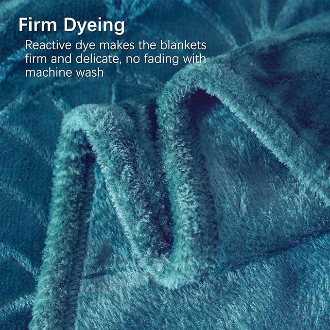Whale Flotilla Soft Flannel Fleece Bed Blanket Queen Size, Teal | Cozy - Image 6